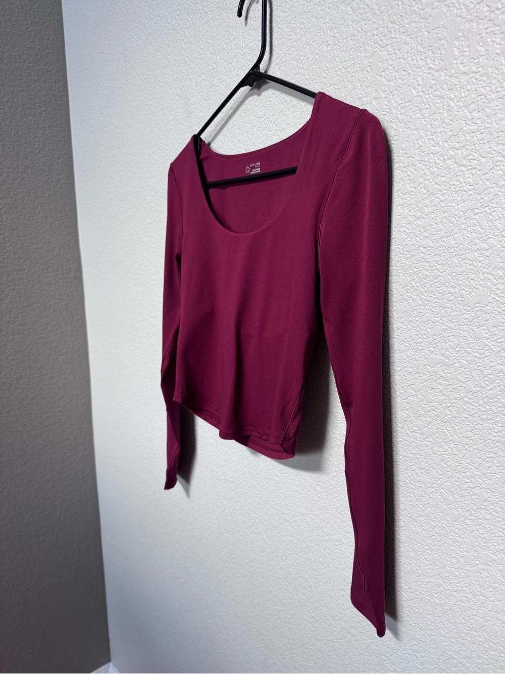 NWT Aerie 2 Piece Set Burgundy Women’s M High Rise Flare - Picture 2 of 11